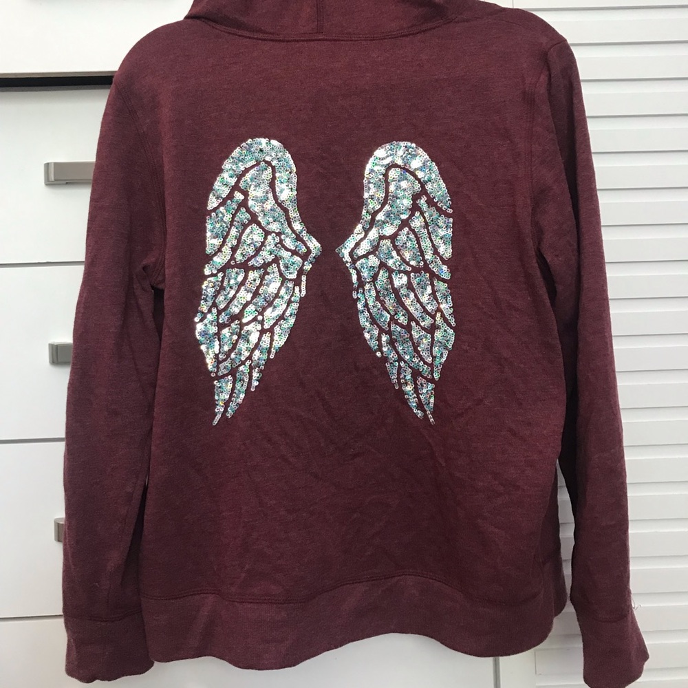 Victoria’s Secret Angel Zip Up Hoodie Crimson/Red